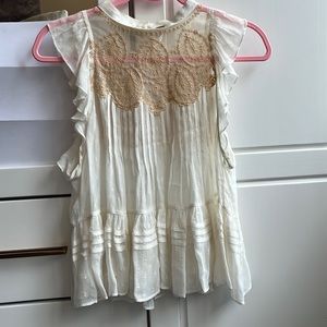 Free People Sheer Lace Tank Top